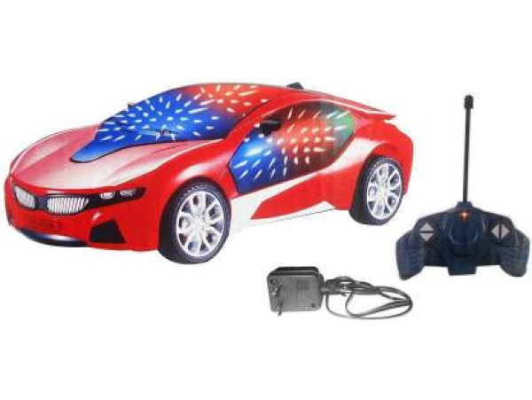 Imstar Chargeable 3D Remote Control Lightning Famous Car  (Red)